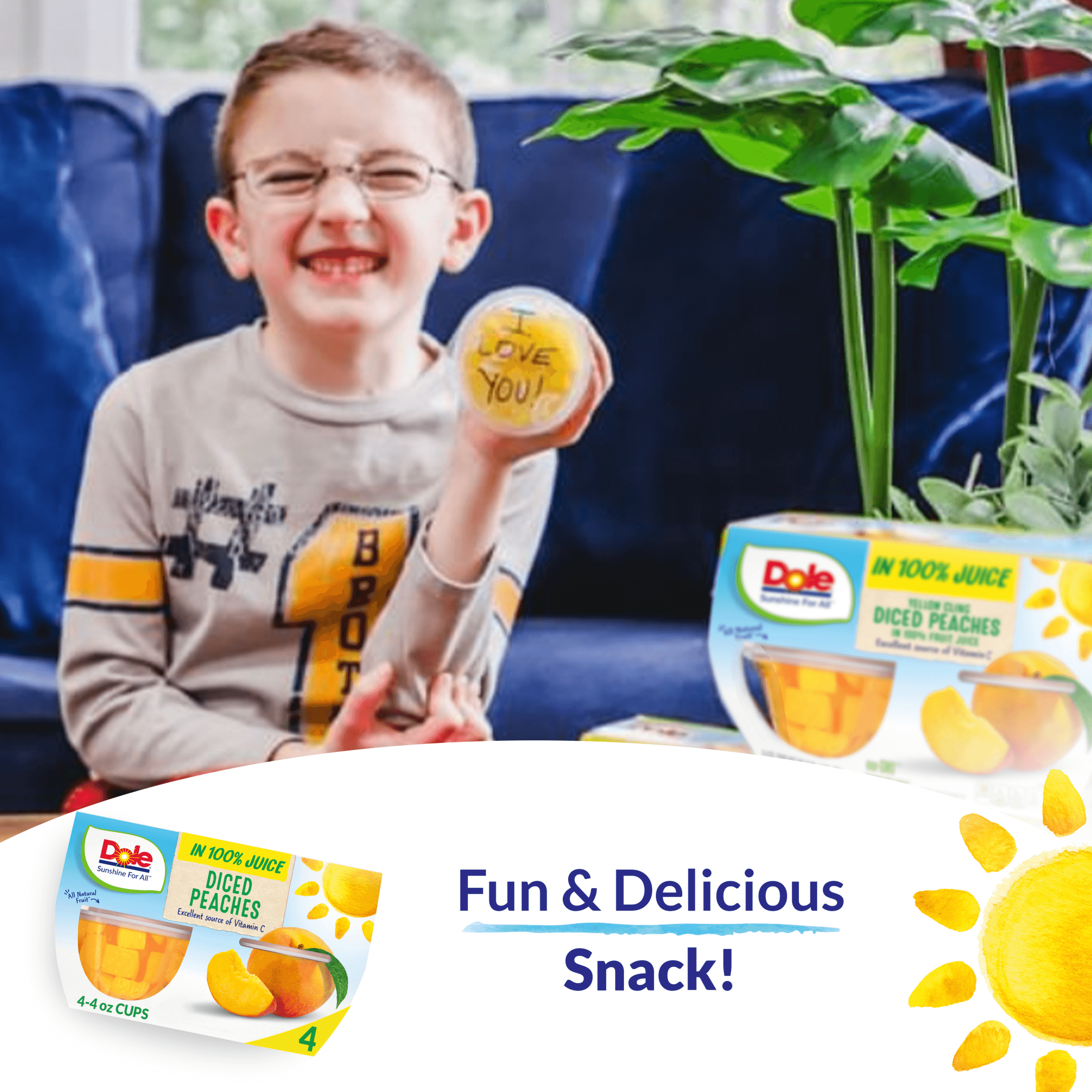 Dole® Fruit Bowls® Yellow Cling Diced Peaches In 100% Fruit Juice