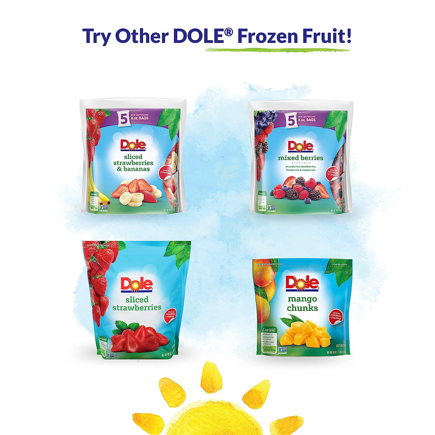 Dole® Frozen Mixed Fruit, 16 oz: For Smoothies, Cake, & More