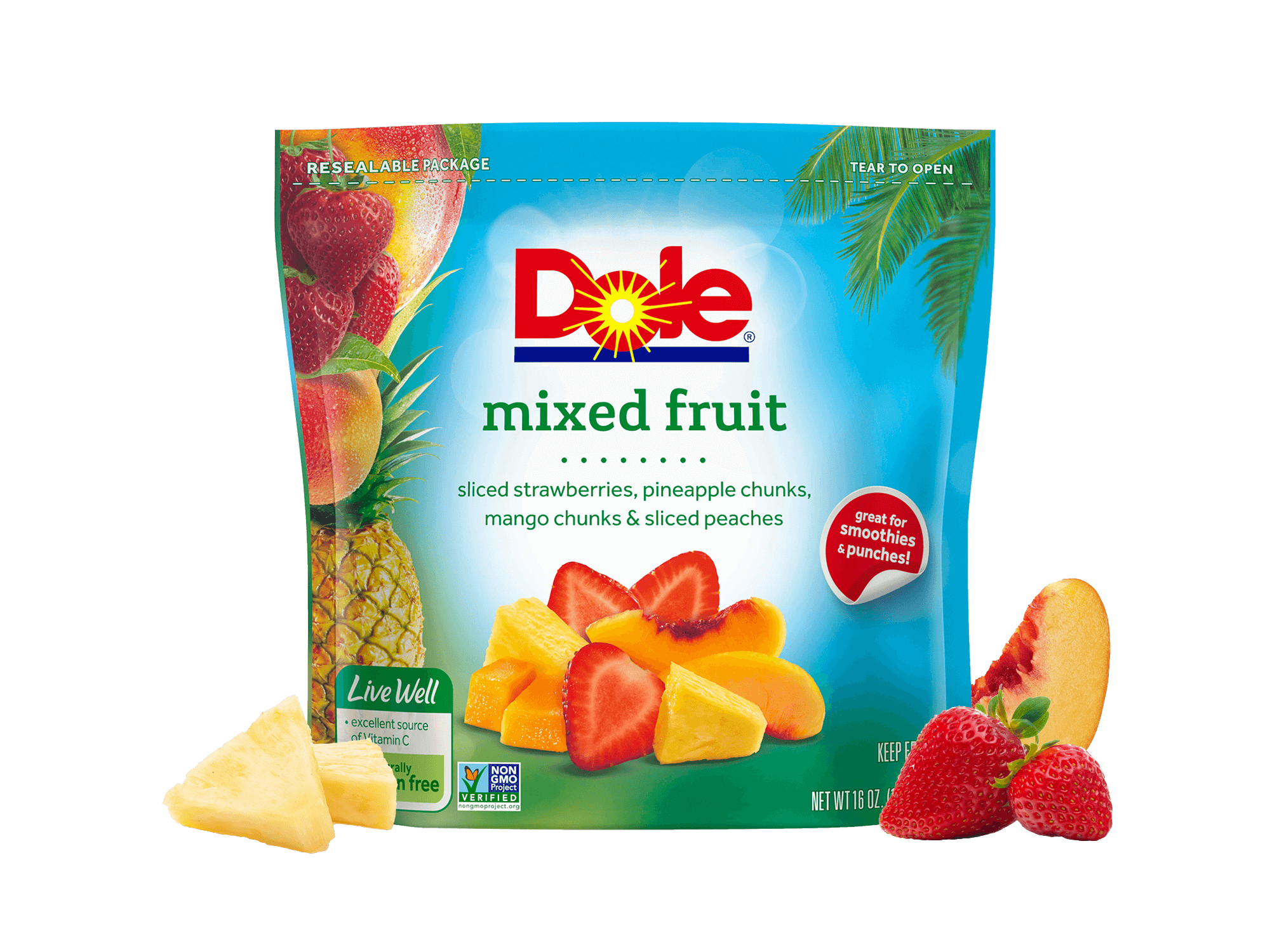 Dole® Frozen Mixed Fruit, 16 oz: For Smoothies, Cake, & More