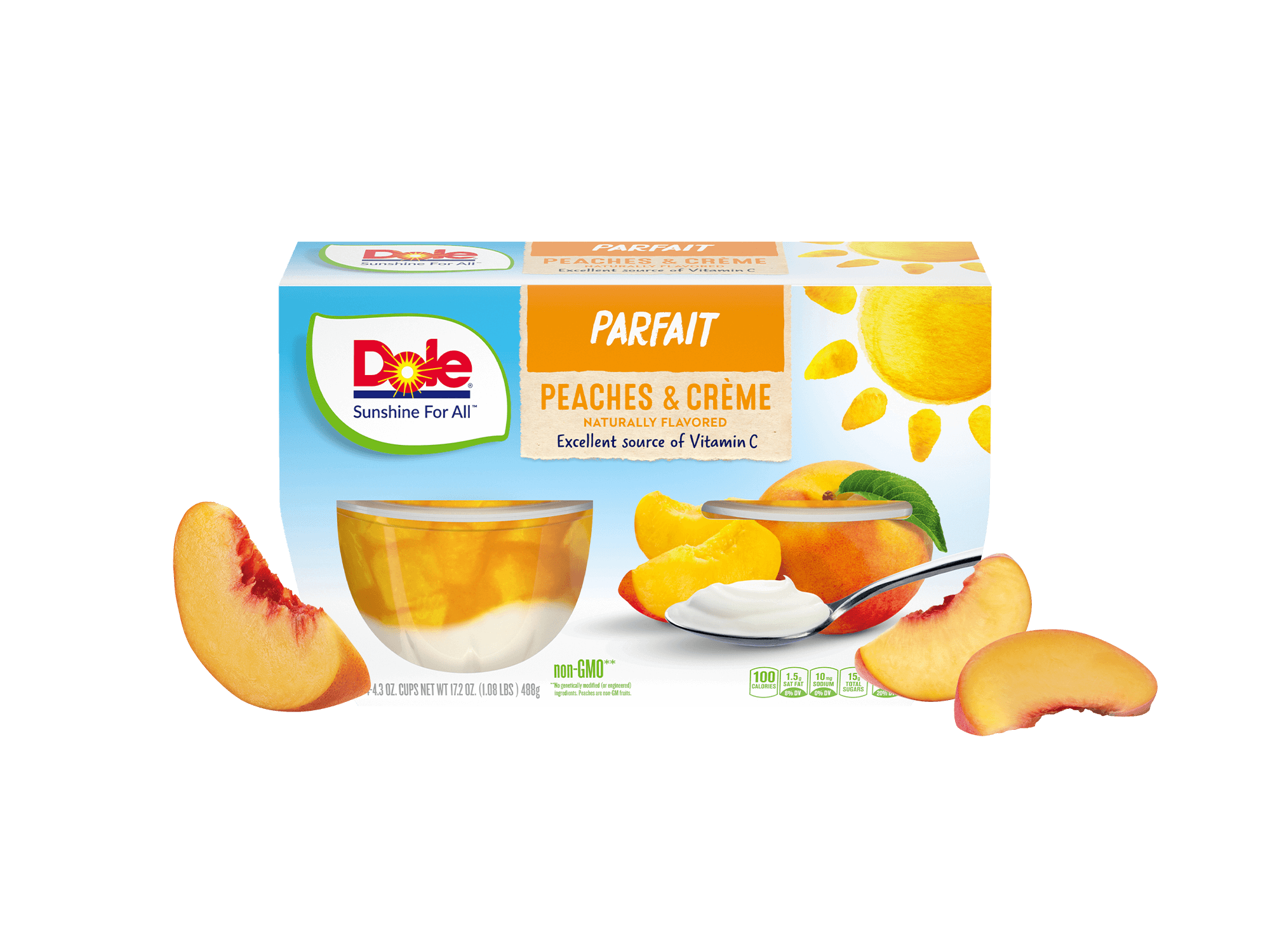 Dole® Peaches and Crème Fruit Parfait Bowls: A Sweet Snack - Dole® Sunshine