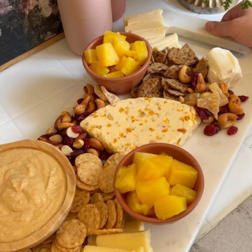 Can a charcuterie board pineapple? 🍍 Dole<sup>®</sup> can. An idea for a cozy fall night in? #snackingboard