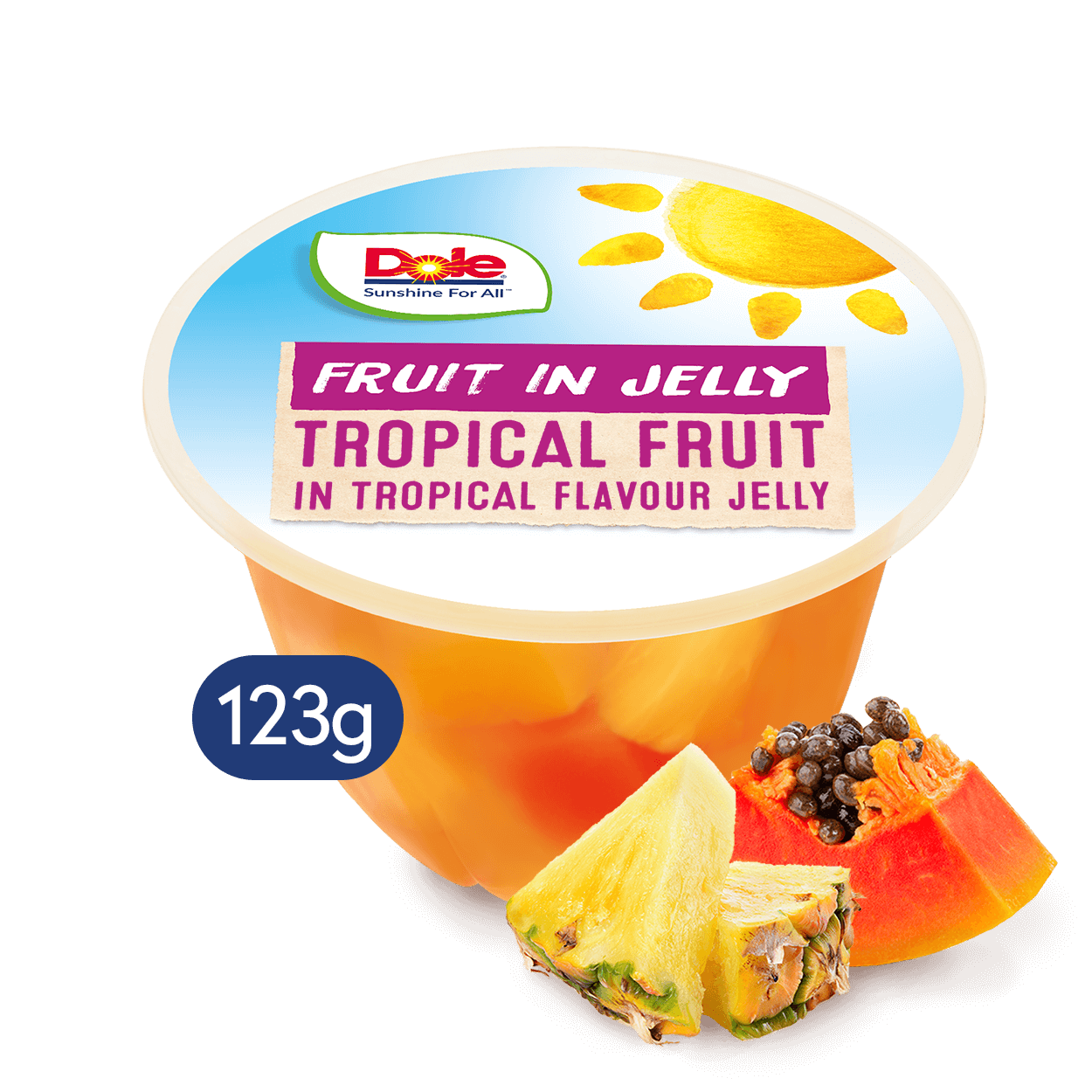 Dole Tropical Fruit in Tropical Jelly Fruit Snacks 123g - Dole® Sunshine
