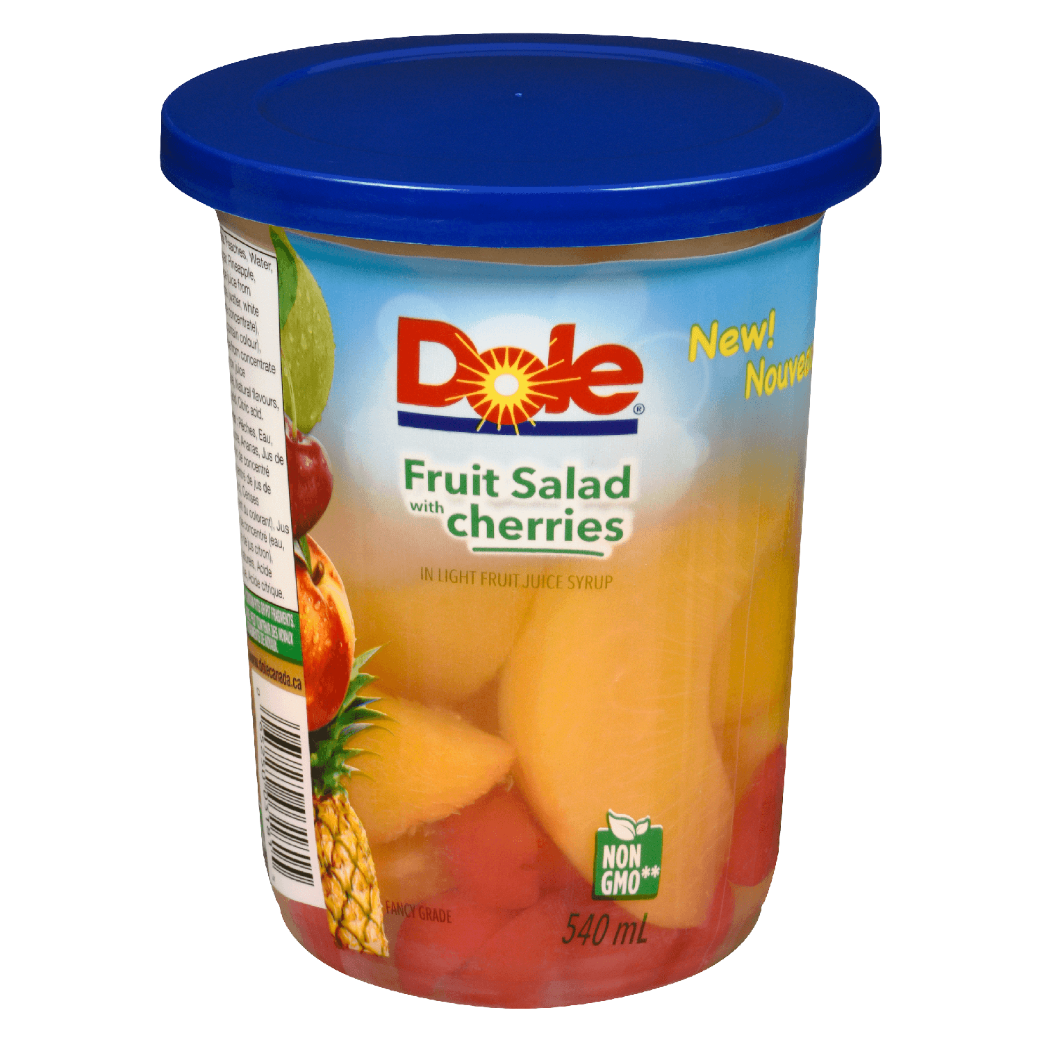 Salade de fruits en coupe dans du jus de fruit Dole